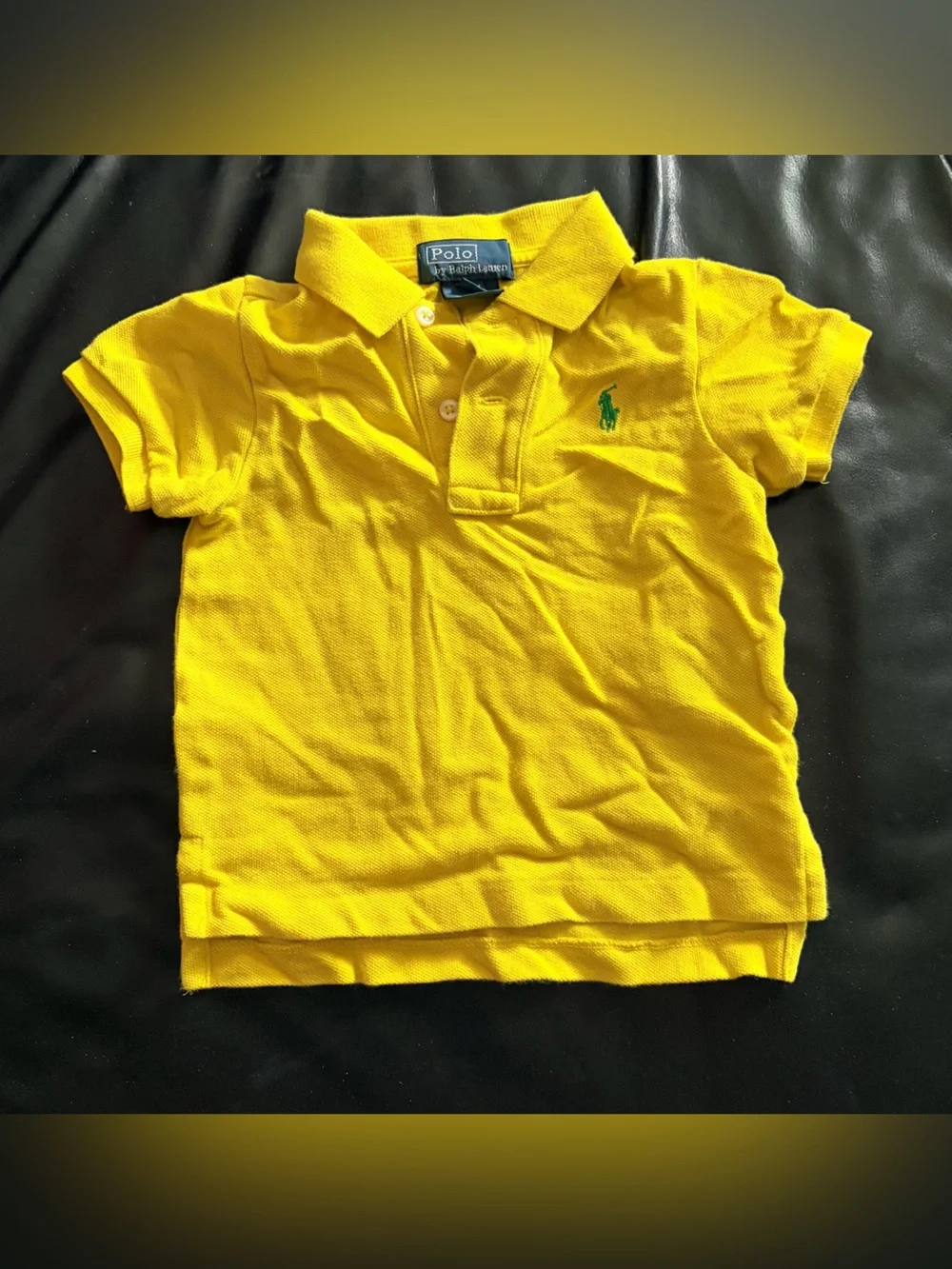 Ralph Lauren Yellow Polo shirt 12m
